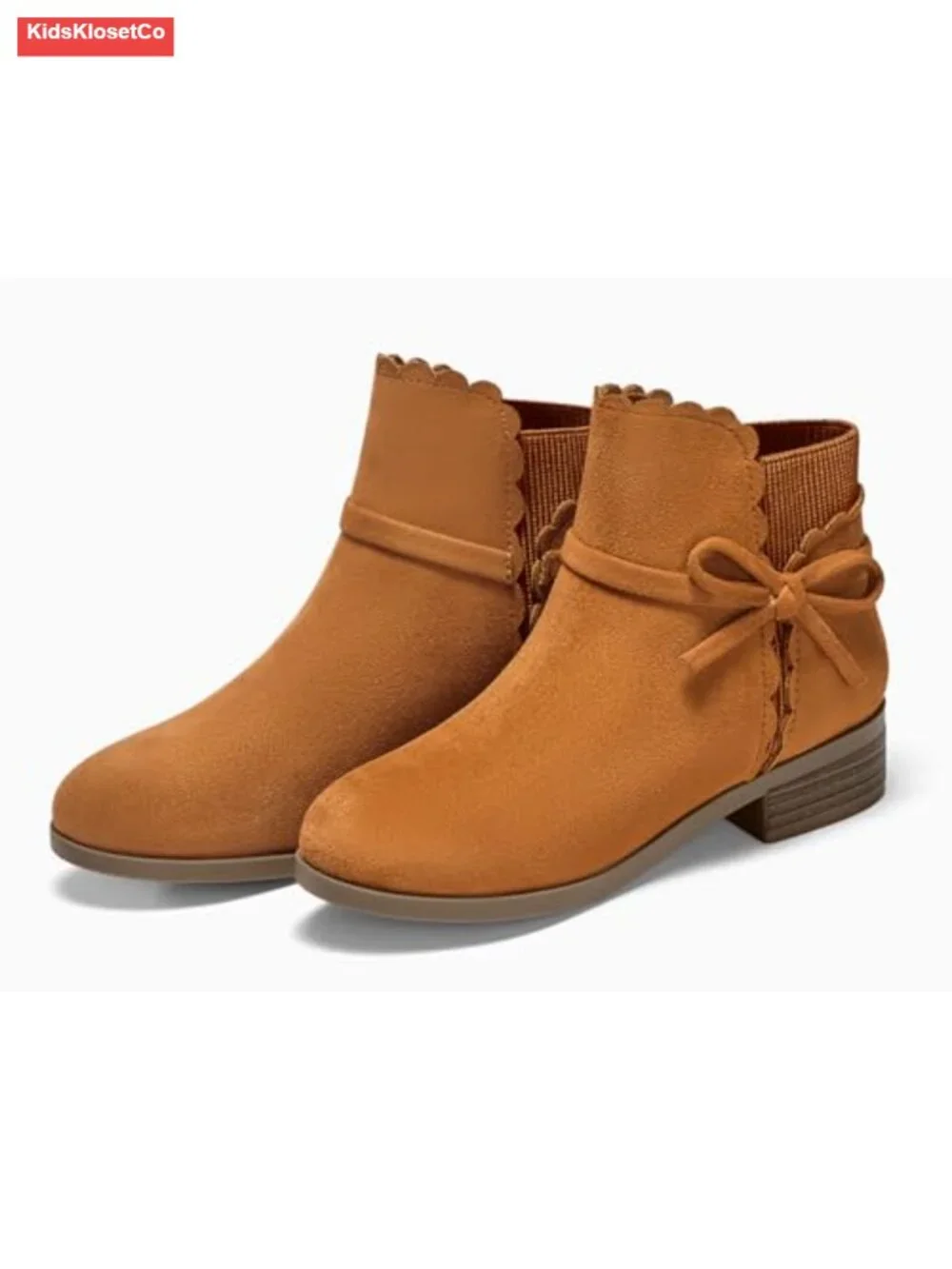 Girls Toddler Ankle Boots Pull On Low Chunky Heel Fall Dress Booties